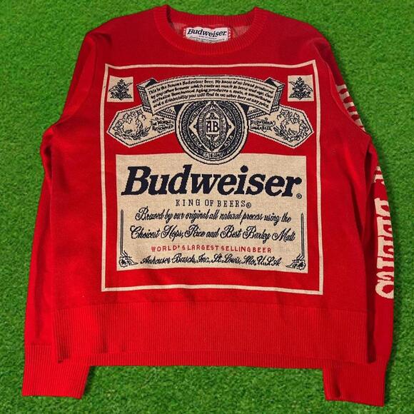 Budweiser‎ Vintage Sweater - King of Beers - Y2K, Streetwear, Dad Vibes, Party - Picture 1 of 7